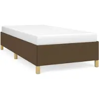 Syfax Cadre de lit sans matelas marron foncé 80x200 cm tissu