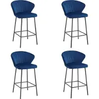 Leobert Tabouret Valora GATTA bleu marine x4 | Lot de 4 tabourets design GATTA bleu marine