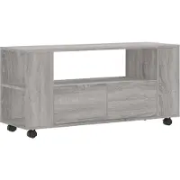 Syfax Meuble TV sonoma gris 102x34,5x43 cm bois d'ingénierie