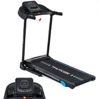 Thunder Tapis de course G8000 110 cm x 40 cm 12,8 km/h FitShow pliable Haut-parleur Bluetooth Roulettes de transport