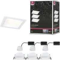 Paulmann LED à encastrer Cole, set de 3 lampes