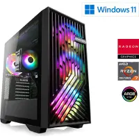 CSL-Computer PC de jeu AMD Ryzen 7 7700, 3800 MHz, AMD Radeon Graphics, 16 Go DDR5-RAM, 1000 Go M.2 SSD, Windows 11, USB 3.2 | M10940H