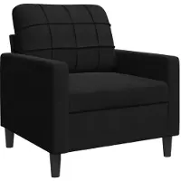 vidaXL Fauteuil noir 60 cm velours
