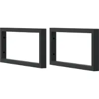 Syfax Supports d'étagères pour lavabo 2 pcs noir rectangulaire acier