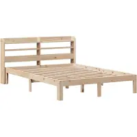 Syfax Cadre de lit avec tête de lit sans matelas 150x200 cm
