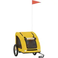 Syfax Remorque de vélo pour animaux de compagnie jaune