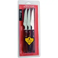 Arcos Couteau à steak - set de 6 pcs, Série FOREST, , Bois, 6 pcs, (L)220mm