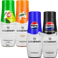 SodaStream Sirop 7UP Pepsi Mirinda Pepsi Max , 440 ml, 4 pièces