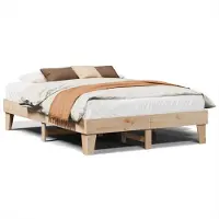 Syfax Cadre de lit sans matelas 150x200 cm bois de pin massif