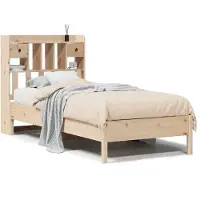 vidaXL Lit bibliothèque sans matelas 75x190 cm pin massif