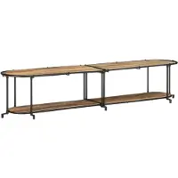 vidaXL Étagère TV 200x42x40 cm Bois de manguier brut