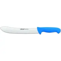 Arcos Couteau de boucher couleur - Prof 292723 en acier inoxydable Nitrum et mangue Polypropylène bleu ergonomique avec lame de 25 cm, vitrine