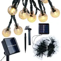 By Lille Vilde Guirlande de jardin à énergie solaire avec 100 lumières LED chaudes