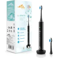 Eta Brosse à dents électrique sonique Sonetic I 5 x modes de nettoyage I jusqu'à 40.000 mouvements de tête de brosse/minute I Minuterie I Batterie Li-Ion 3,7 V I IPX7