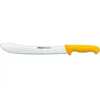Arcos Couteau de boucher couleur - Prof 292800 en acier inoxydable nitrum et mangue ergonomique jaune lame en polypropylène de 30 cm, vitrine