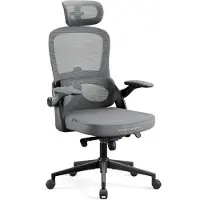 Diablo Siège de bureau V-Light Siège de bureau ergonomique Accoudoirs 3D Soutien lombaire intégré Capacité de charge jusqu'à 110 kg Gris