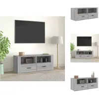 vidaXL Armoire TV Gris Sonoma 100x35x40 cm Bois composite - Meuble TV