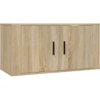 Syfax Meuble TV mural Chêne Sonoma 80x34,5x40 cm