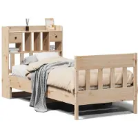vidaXL Lit en bois massif sans matelas 90x190 cm pin