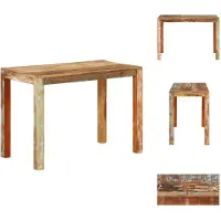 vidaXL Table de salle à manger 110x55x76 cm Vieux bois massif - Tables de salle à manger