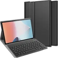 Cazy Housse pour Tablette avec Clavier compatible avec Lenovo Tab M10 (3rd Gen) - Étui Clavier Bluetooth QWERTY Spanish - Noir