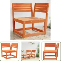 The Living Store Canapé d'angle de jardin brun cireux 73x73x78 cm pin massif