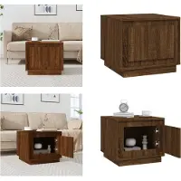 vidaXL Table basse brun aspect chêne 51x50x44 cm Bois composite - Table basse - Tables basses - Table d'appoint - Meuble d'appoint