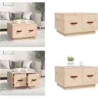 vidaXL Table basse 60x53x35 cm Pin massif - Table basse - Tables basses - Table d'appoint - Table de salon