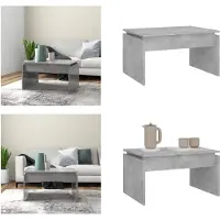 vidaXL Table basse gris béton 68x50x38 cm Bois composite - Table basse - Tables basses - Table de salon