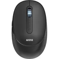 MARVO WM111BK Souris optique sans fil avec six boutons programmables, 1600 DPI, noire