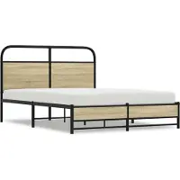 Syfax Cadre de lit sans matelas 120x190 cm cm chêne sonoma
