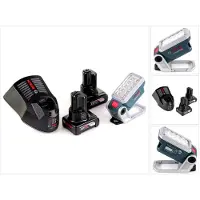 Bosch Lampe sans fil GLI 12V-330 DeciLED + 2 batteries 6,0 Ah + chargeur