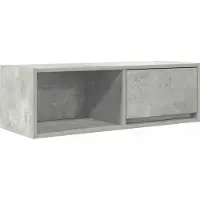 Syfax Meuble TV gris béton 80x31x25,5 cm bois d'ingénierie