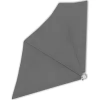 Syfax Auvent Latéral Pliable, Paravent de Balcon et Jardin, Polyester Résistant UV, Cadre Acier Enduit Poudre, 140x140 cm, Gris