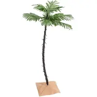 The Living Store Palmier artificiel LED blanc chaud 72 LED 120 cm