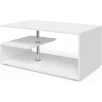 Vicco Table basse Guillermo Blanc 91x52.6cm, Model 28277