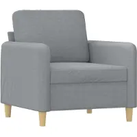 vidaXL Fauteuil gris clair 60 cm Tissu