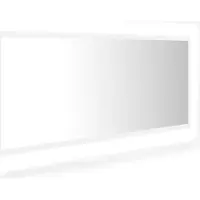 Syfax Miroir à LED de salle de bain Blanc 100x8,5x37 cm Acrylique