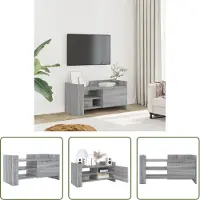 The Living Store Armoire TV Gris Sonoma 80x35x40 cm Bois composite