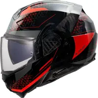 LS2 Helmets Casque modulable réversible LS2 FF910 ADVANT II Astral Rouge brillant taille L