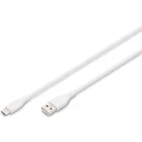Digitus AK-300340-005-W USB 2.0 Kabel Typ C -A Silikon St/St 0,5m weiß