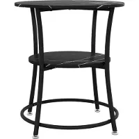 Vicco Table basse Quebec Marbre 50x50cm avec tablette, Model 50004
