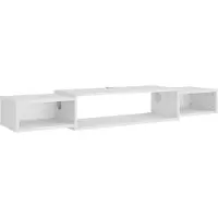 Vicco Meuble tv Nordic Blanc 139.7x20.3cm avec des étagères ouvertes, Model 49521