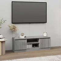 Prolenta Maison Exclusive - Meuble TV avec porte Gris Sonoma 102x30x36 cm