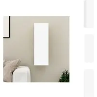 vidaXL Armoire TV Blanc 30,5x30x90 cm Bois composite - Meuble TV