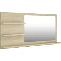 Syfax Miroir de salle de bain chêne sonoma bois d’ingénierie