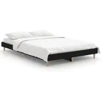 Syfax Cadre de lit sans matelas noir 120x190 cm bois d'ingénierie