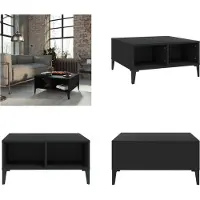 vidaXL Table basse noire 60x60x30 cm Bois composite - Table basse - Tables basses - Table à café