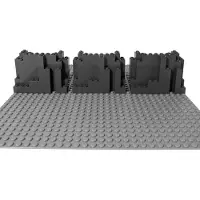 LEGO 4x10x6 Plaque rocheuse Montagne Gris foncé - 6082 NOUVEAU ! Quantité 25x