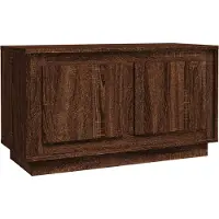 Syfax Meuble TV chêne marron 80x35x45 cm bois d'ingénierie